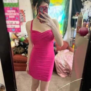 Elegant Pink Bodycon Dress